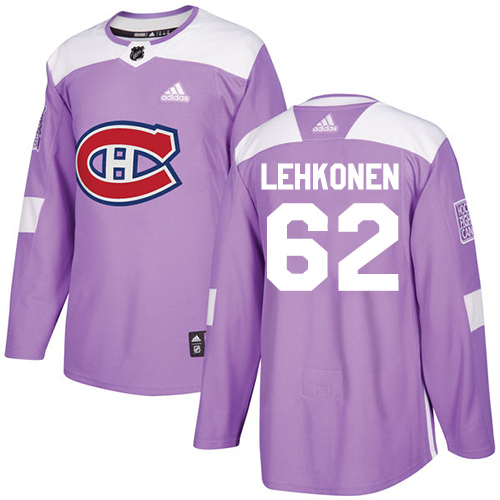 Adidas Canadiens #62 Artturi Lehkonen Purple Authentic Fights Cancer Stitched NHL Jersey - Click Image to Close